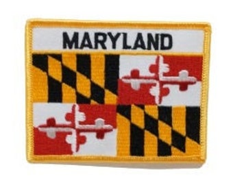 Maryland Patch / Maryland Flag Patch / Iron - on or Sew On