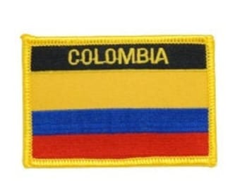 Colombia Patch / Colombia Flag Patch / Iron - on or Sew On