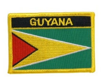 FLAG PATCH PATCHES GUYANA IRON ON COUNTRY EMBROIDERED WORLD FLAG PATCH PATCHES GUYANA IRON ON COUNTRY EMBROIDERED WORLD