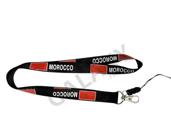 Pixly® Portachiavi Trasparente Con Bandiera Del Marocco - Souvenir Marocchino Con Stampa Lucida Ad Alta Risoluzione