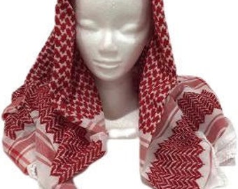 Large Arab Scarf Shemagh Keffiyeh Islamic Headscarf Red Newcastle United Toon 