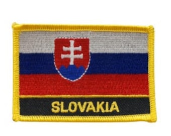 SLOVAKIA Flag Embroidered Iron/Sew On Patch Badge national flag jacket 