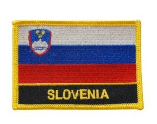 Toppa Termoadesiva Bandiera Della Slovenia – 8x5 Cm, Da Cucire O Stirare, Alta Qualità