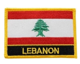 LEBANON Shield Country Flag Embroidered PATCH Badge P1 LEBANON Shield Country Flag Embroidered PATCH Badge P1