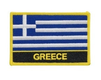 BRAND NEW GREECE GREEK STATE COUNTRY FLAG IRON ON PATCH BRAND NEW GREECE GREEK STATE COUNTRY FLAG IRON ON PATCH