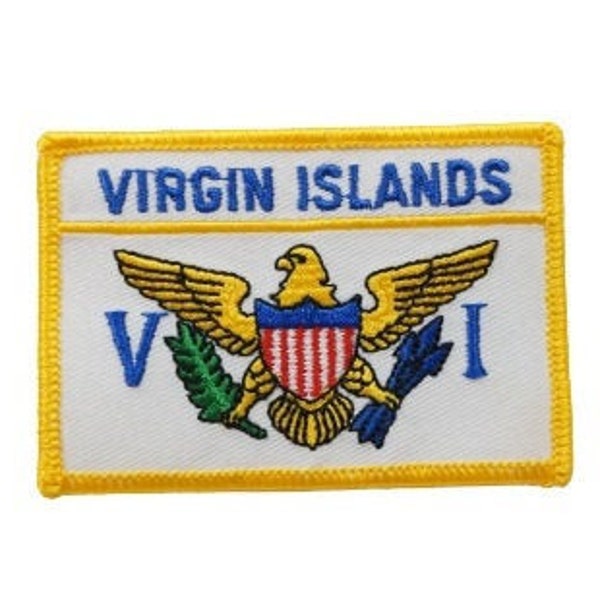Virgin Islands patch / Virgin Islands Flag Patch / Iron - on or Sew On
