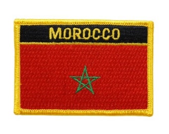 Morocco patch / Morocco Flag Patch / Iron - on or Sew On