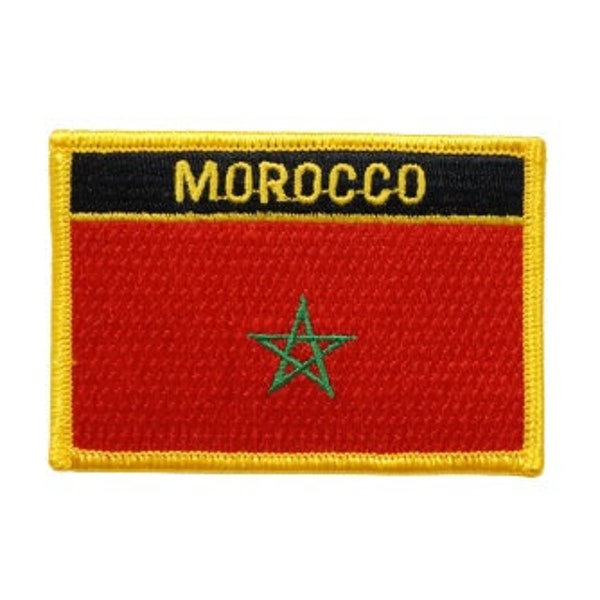 Morocco patch / Morocco Flag Patch / Iron - on or Sew On
