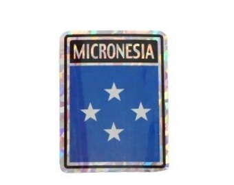 Micronesia Sticker  / Micronesia Flag Sticker / "3x4" Micronesia Sticker