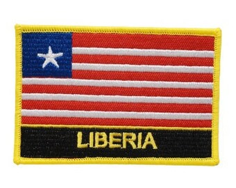 Liberia Patch / Liberia Flag Patch / Iron - on or Sew On