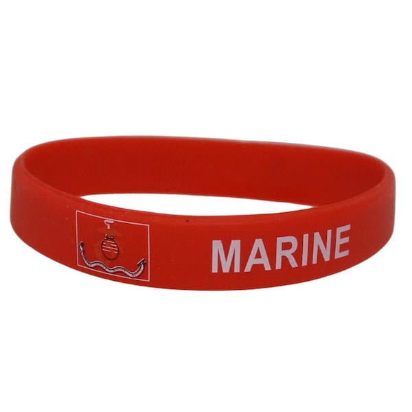 Bracelet marine / Bracelet en caoutchouc en silicone drapeau marin