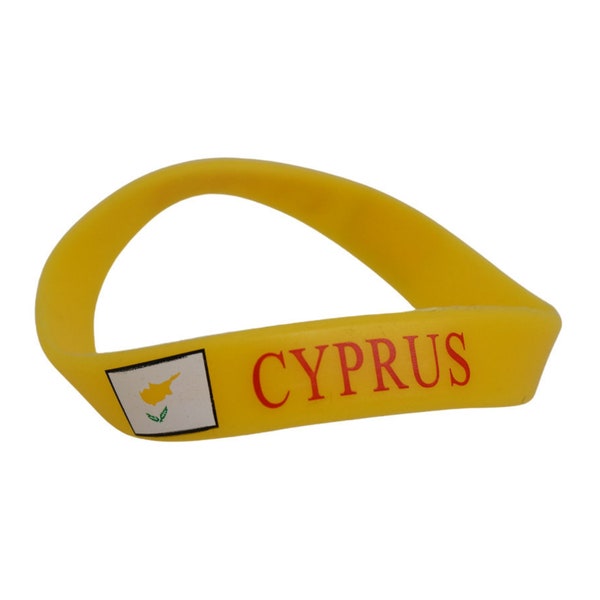Cyprus Bracelet / Cyprus Flag Silicone Rubber Bracelet
