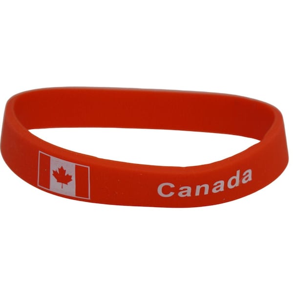 Canada Bracelet / Canada Flag Silicone Rubber Bracelet