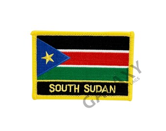 South Sudan Patch / South Sudan  Flag Patch / Iron - on or Sew On