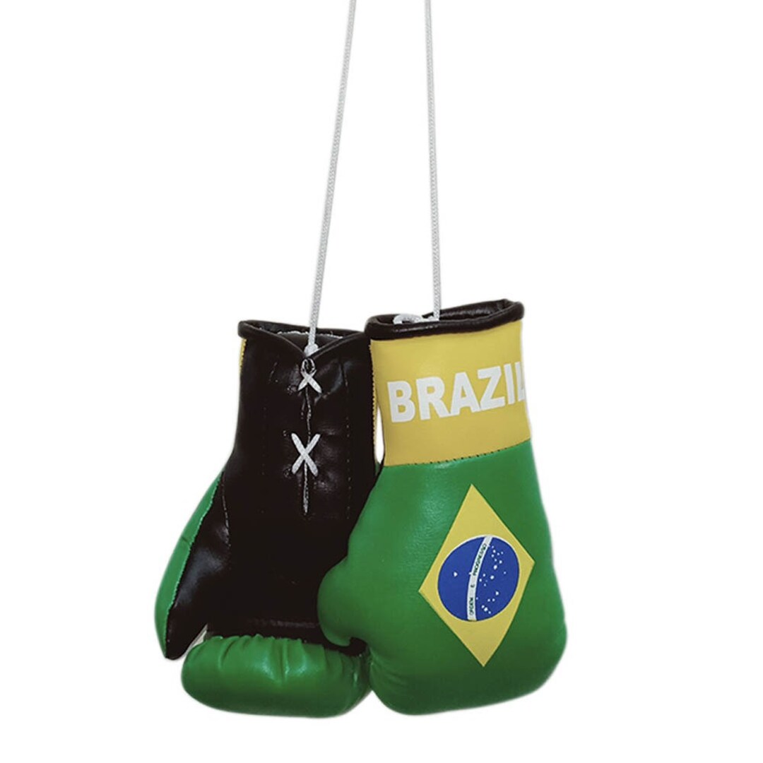 Nicaragua - Novelty Miniature Boxing Gloves With Black Plastic Snap Connection