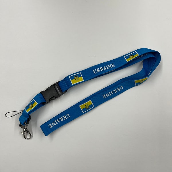 Ukraine Lanyard / Ukraine Trident Flag Lanyard