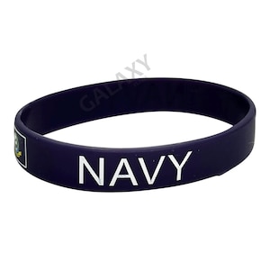 Navy Bracelet / NAVY Flag Silicone Rubber Bracelet