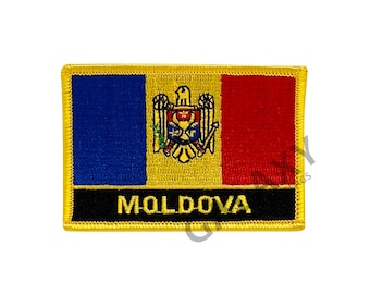 Toppa Applique Bandiera Germania EST RDA Tedesca - Stampata Su Patch Ricamata, 5x8 Cm, 2 Pezzi - 6