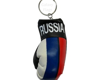 Russia Boxing Glove / Russia Flag /  Mini Russia Flag Boxing Glove Key Chain