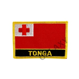 Tonga-patch / Tonga-vlag / Opstrijken of naaien