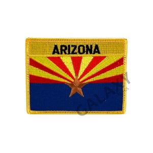 アリゾナ パッチ / アリゾナ フラッグ パッチ / アイロン接着または縫い付け