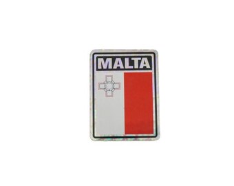 Autocollant Malte / Autocollant drapeau maltais / Autocollant Malte « 3x4 »