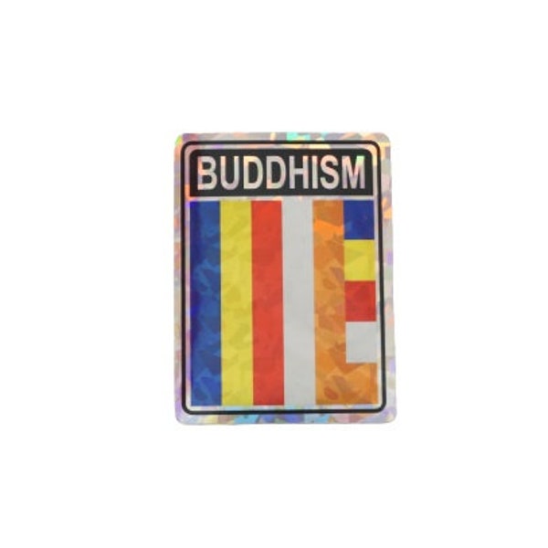 Buddhism Sticker  / Buddhism Flag Sticker / "3x4" Buddhism Sticker