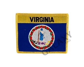 Virginia Patch / Virginia Flag Patch / Iron - on or Sew On