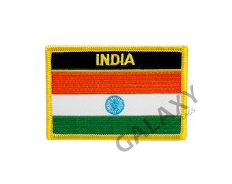 Patch écusson brodé Drapeau INDE INDIEN Thermocollant Patche