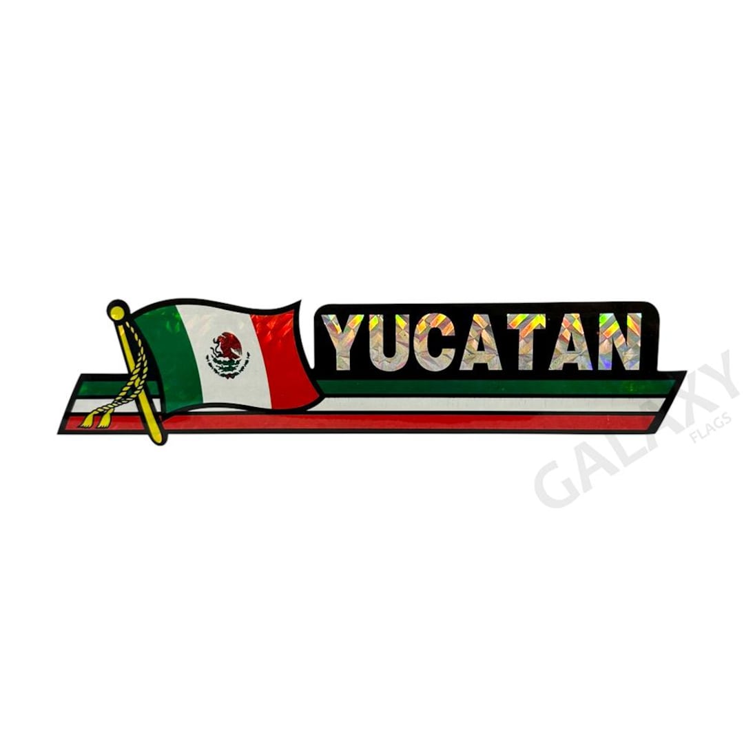 Yucatan Bumper Sticker  Yucatan Flag Sticker  3 X 11 34 Yucatan Bumper  Sticker - Etsy