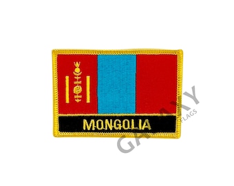 Mongolia patch / Mongolia Flag Patch / Iron - on or Sew On