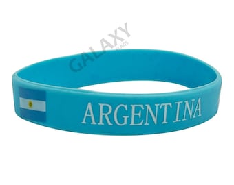 Armband Argentinien / Argentinien Flagge Silikon Gummi Armband