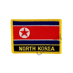 Korea - North Patch / North Korea Flag Patch / Iron - on or Sew On