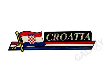 Adesivo per paraurti Croazia / Adesivo bandiera Croazia / Adesivo per paraurti "3 x 11 3/4" Croazia