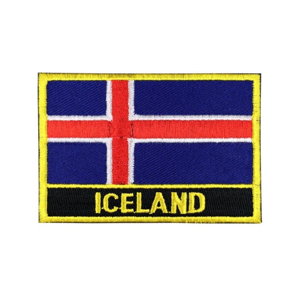 Iceland Patch / Iceland Flag Patch / Iron - on or Sew On