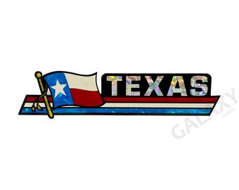 Texas Bumper Sticker  / Texas Flag Sticker / &quot;3 x 11 3/4&quot; Texas Bumper Sticker