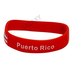 Puerto Rico Bracelet / Puerto Rico Flag Silicone Rubber Bracelet