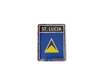 St. Lucia Sticker / St. Lucia Flagge Sticker / "3x4" St. Lucia Sticker