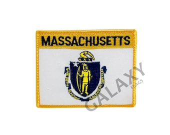 Massachusetts Patch / Massachusetts Flag Patch / Iron - on or Sew On