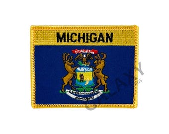 Patch Michigan / Vlag van Michigan / Opstrijkbaar of naaibaar