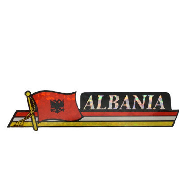 Albania Bumper Sticker  / Albania Flag Sticker / "3 x 11 3/4" Albania Bumper Sticker