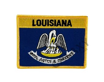 Louisiana Patch / Louisiana Flagge Aufnäher / zum Aufbügeln oder Aufnähen