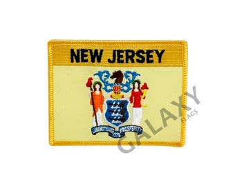 New Jersey Patch / New Jersey Flag Patch / Iron - on or Sew On