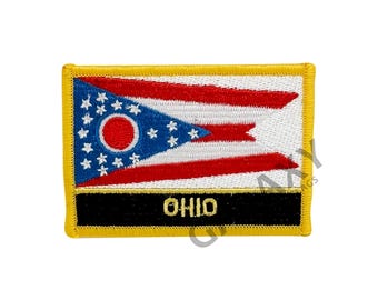 Ohio Patch / Ohio  Flag Patch / Iron - on or Sew On