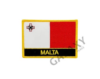 Patch de Malte / Patch drapeau de Malte / Repasser ou coudre