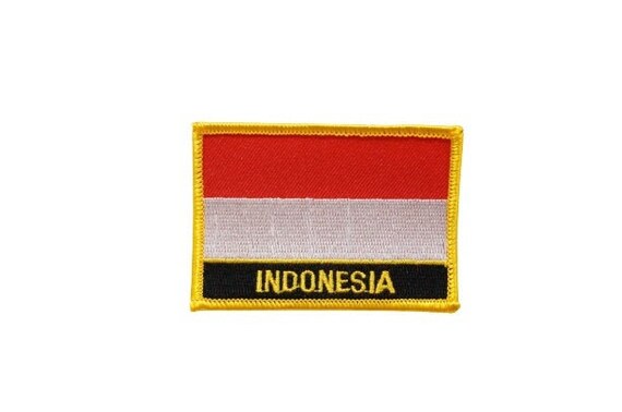 Indonesien Nationalflagge Bestickt Zum Aufbügeln Aufnäher Abzeichen Kleidung Usw 