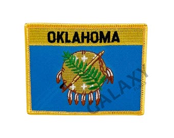 Oklahoma Patch / Oklahoma Flag Patch / Iron - on or Sew On