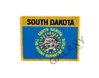 Tygmärke South Dakota / Tygmärke South Dakotas flagga / Stryk-på eller sy-på