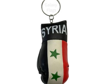 Syria Boxing Glove / Syria Flag /  Mini Syria Flag Boxing Glove Key Chain