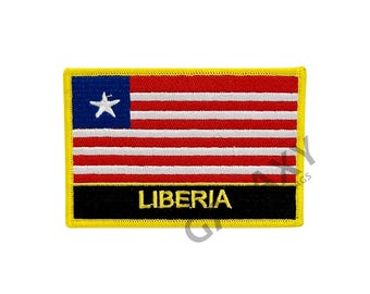 Liberia Patch / Liberia Flag Patch / Iron - on or Sew On